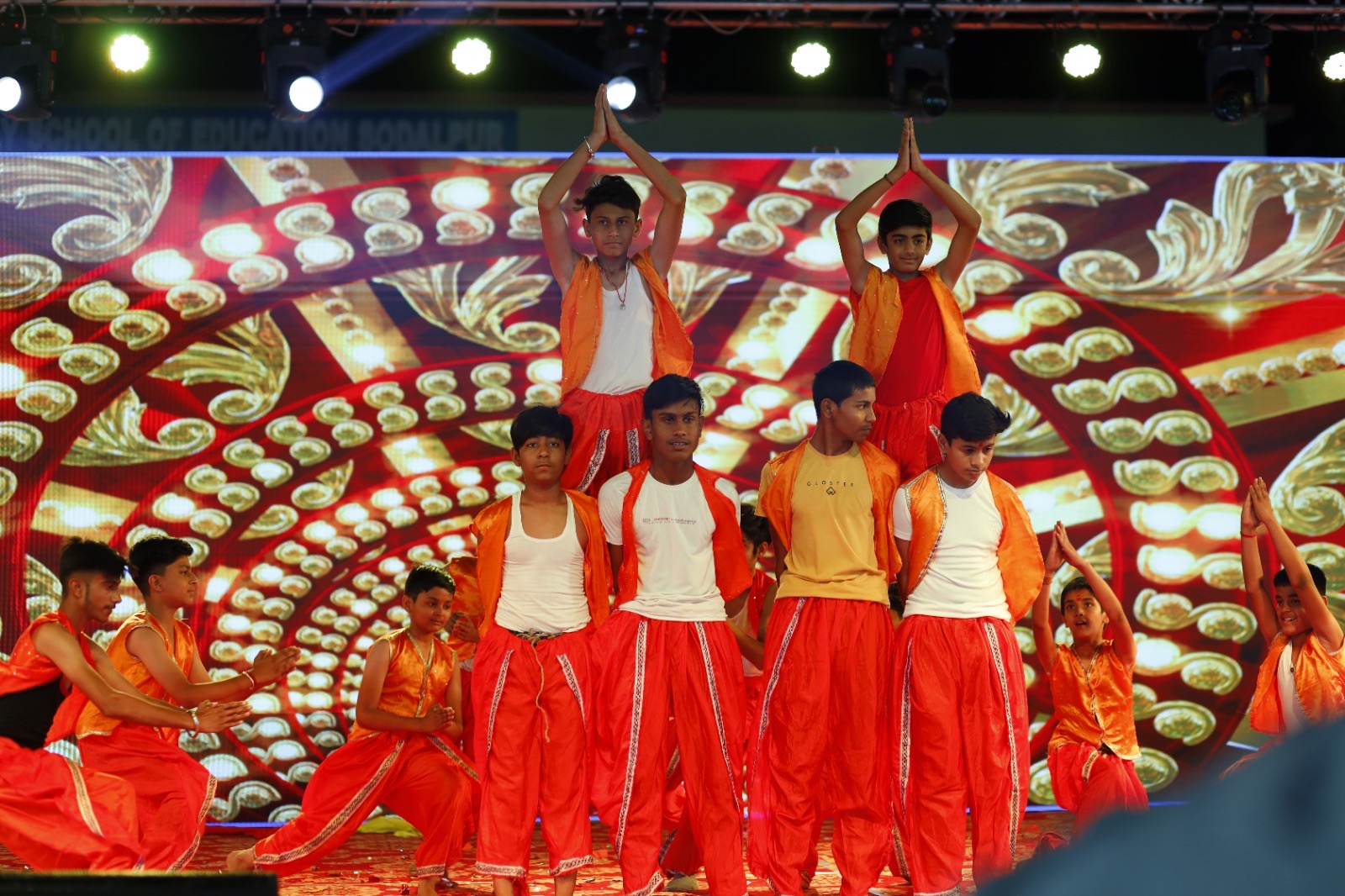 Students performing cultural program